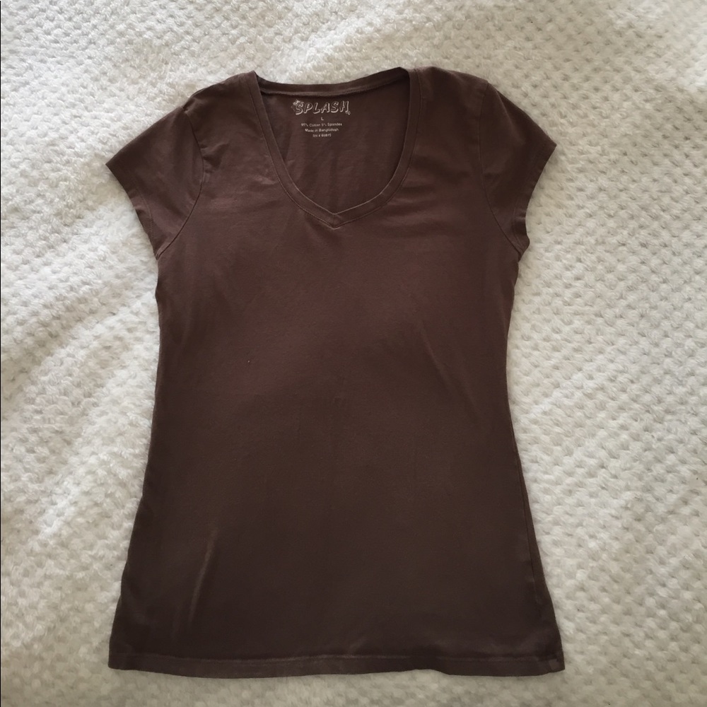 Brown U-Neck
